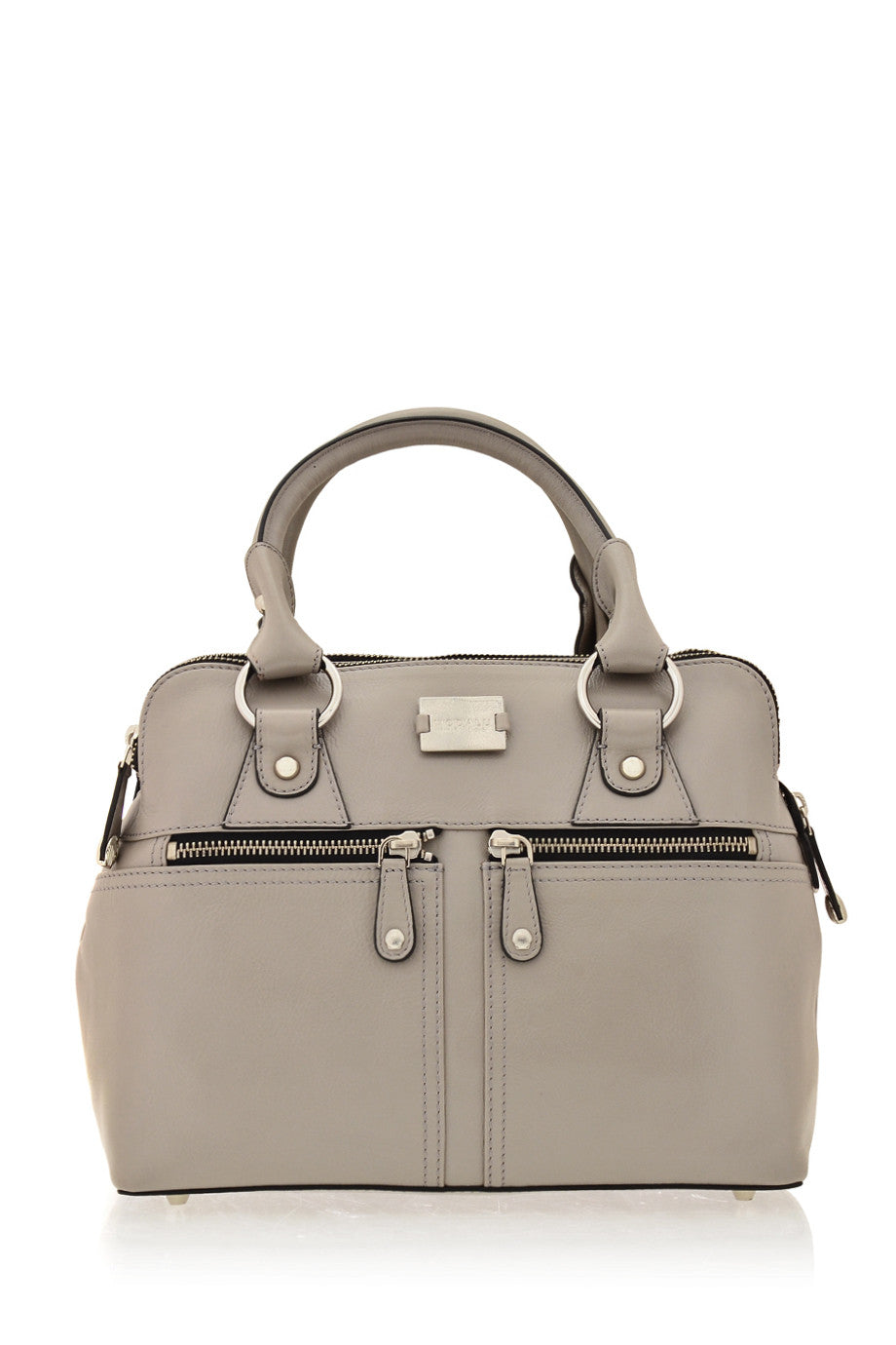 PIPPA Gray Leather Crossbody Bag