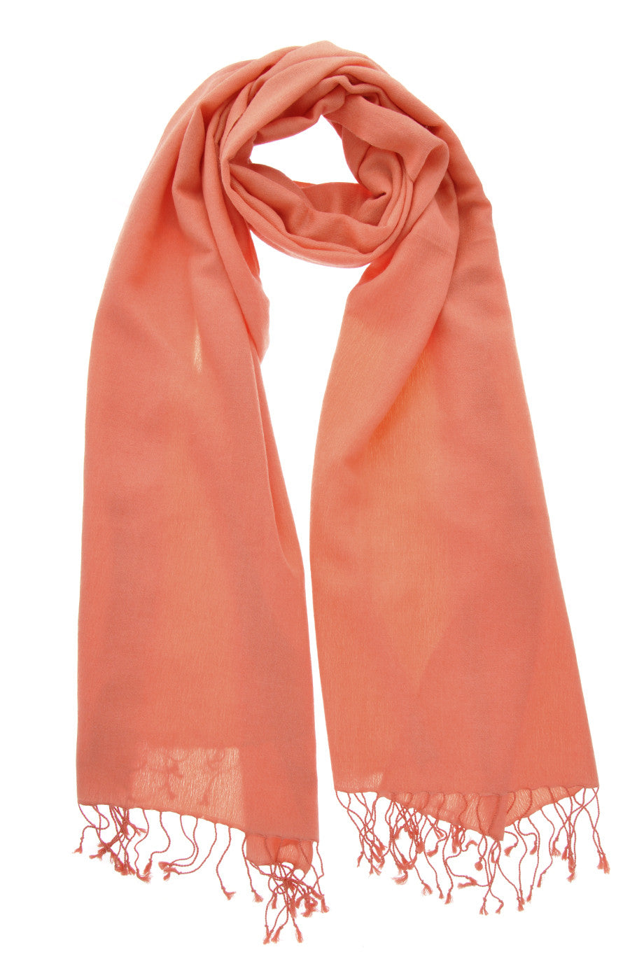 PASHMINA ART - SHERPA Σομόν Κοραλλί Πασμίνα από Κασμίρ - Γυναικεία Φουλάρια Κασκόλ