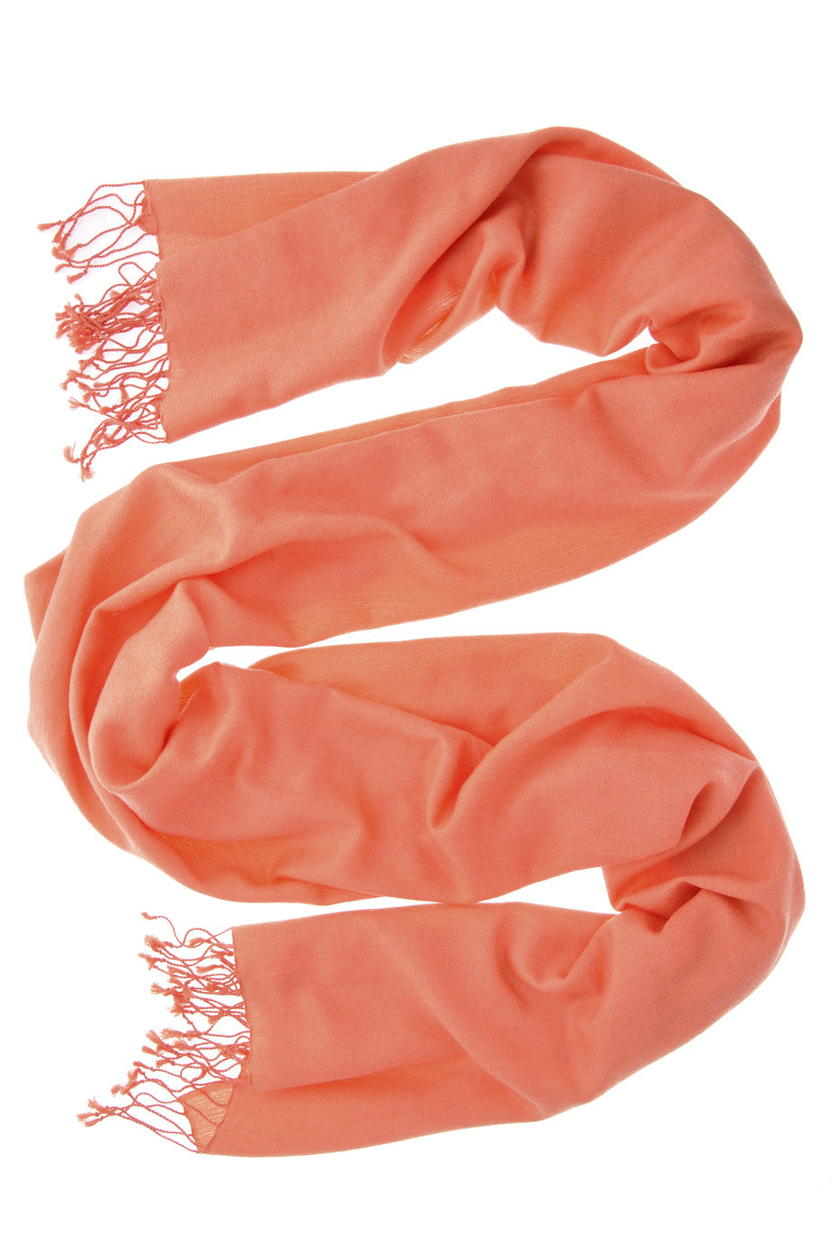 PASHMINA ART - SHERPA Σομόν Κοραλλί Πασμίνα από Κασμίρ - Γυναικεία Φουλάρια Κασκόλ