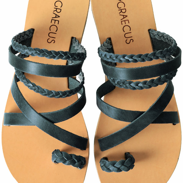 Nomad Suede Crossover Sandal in Tobacco
