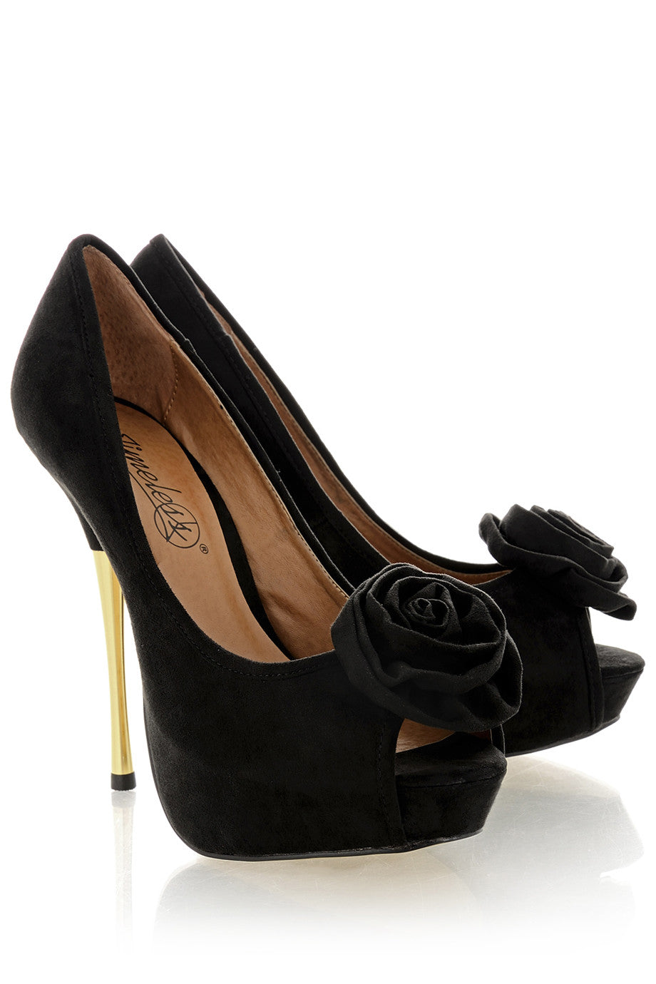 Μαύρες Peep Toes Γόβες | Γυναικεία Παπούτσια