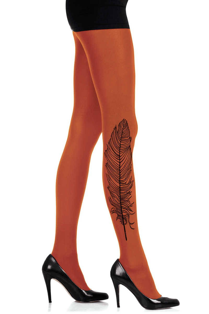 ZOHARA FEATHER Dark Blue Printed Tights – PRET-A-BEAUTE