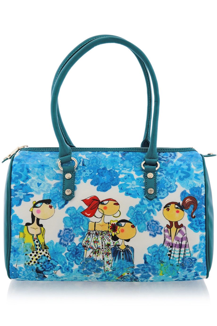 Florentina Blue Patterned Trunk Bag