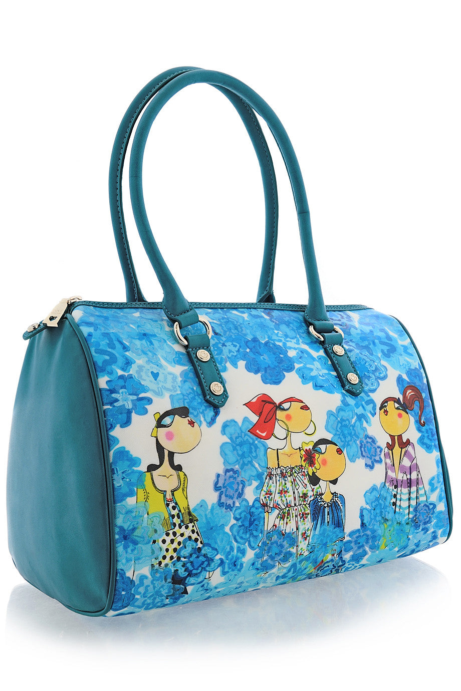 Florentina Blue Patterned Trunk Bag